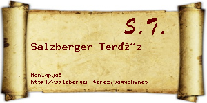 Salzberger Teréz névjegykártya